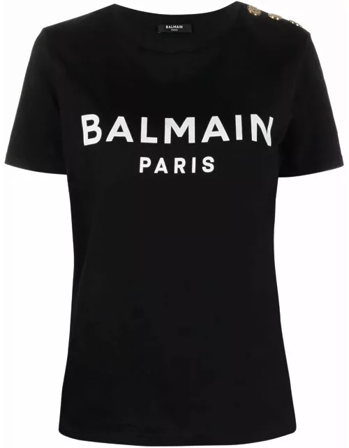Balmain Three Button Printed T-shirt