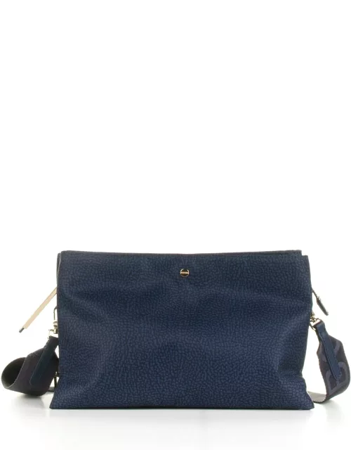 Borbonese Small Navy Blue Shoulder Bag