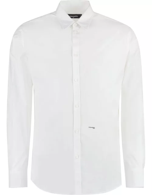 Dsquared2 White Cotton Blend Shirt