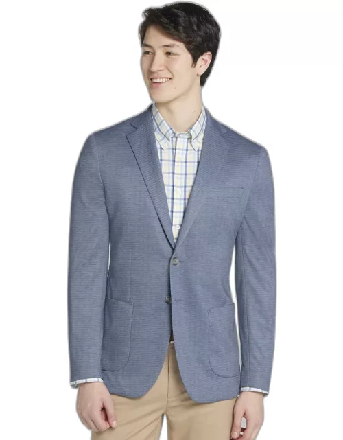 JoS. A. Bank Men's Traveler Collection Slim Fit Knit Sportcoat, Blue, 43 Regular