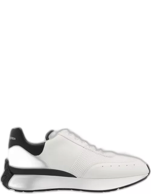 Men's Sprint Leather and Mesh Low-Top Sneaker