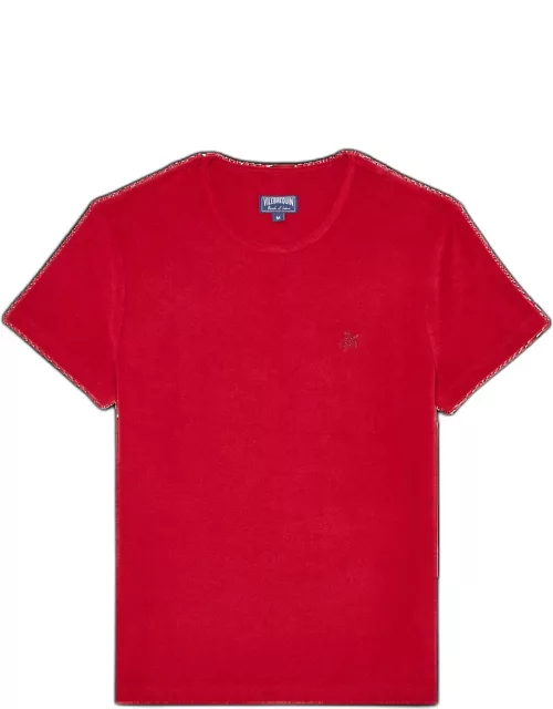 Unisex Terry T-shirt Solid - Tee Shirt - Tiramisu - Red