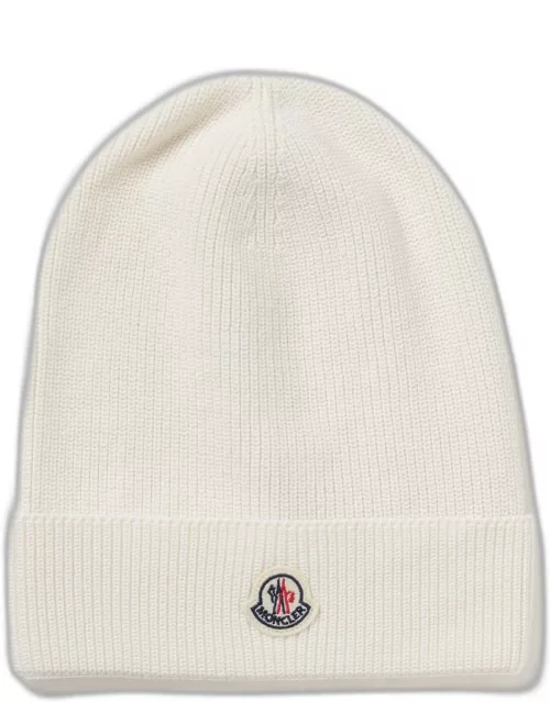 Moncler hat in tricot cotton with logo