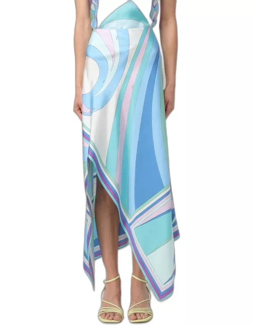 Skirt EMILIO PUCCI Woman color Gnawed Blue