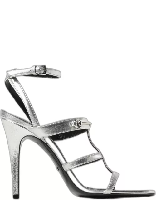 Heeled Sandals GUCCI Woman color Silver