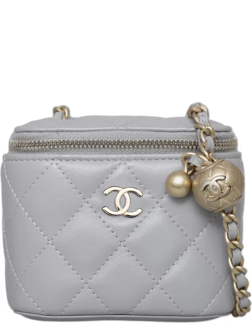 Chanel Grey Pearl Crush Mini Vanity Bag