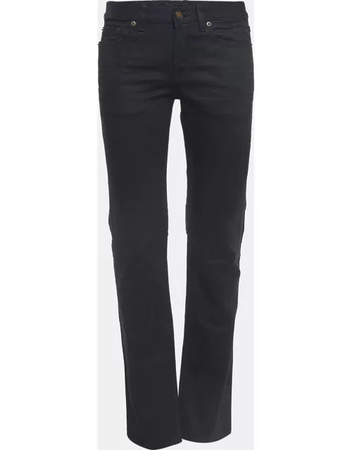 Saint Laurent Paris Black Denim Jeans S Waist 27"