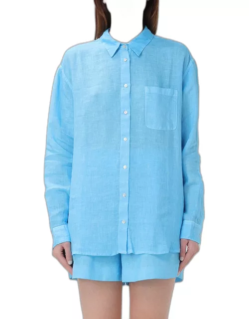 Shirt 120% LINO Woman color Blue