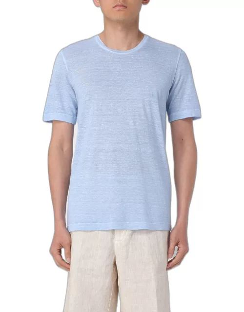 T-Shirt 120% LINO Men color Gnawed Blue