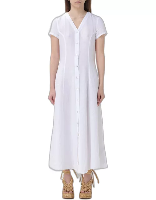 Dress 120% LINO Woman color White