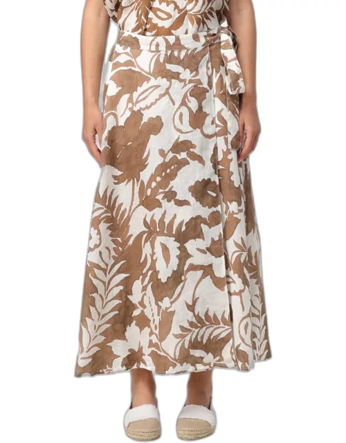 Skirt 120% LINO Woman color Brown