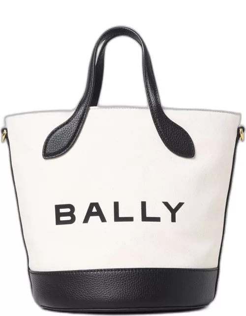 Bally bag in canvas and grained leather