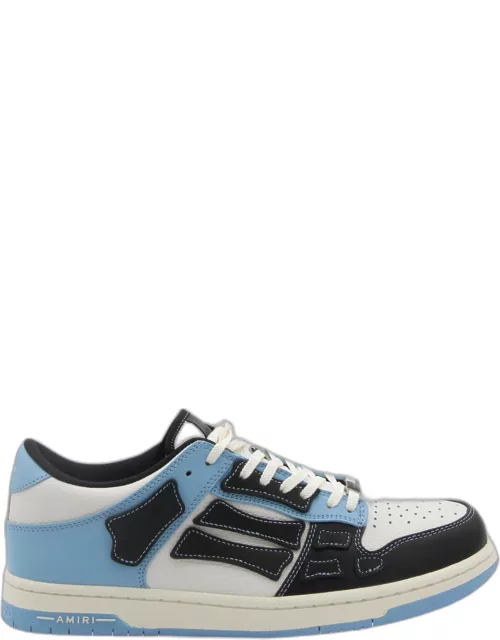 AMIRI Black, White And Light Blue Leather Sneaker