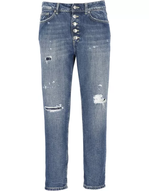 Dondup Distressed Buttoned Jean