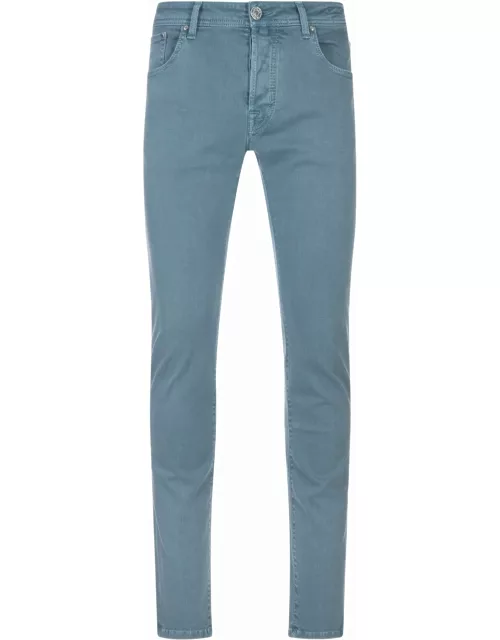 Jacob Cohen Nick Slim Fit Jeans In Teal Blue Deni