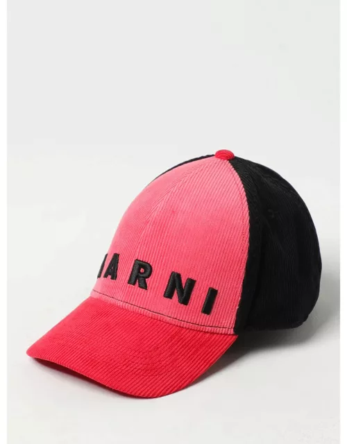 Marni hat in corduroy with embroidered logo