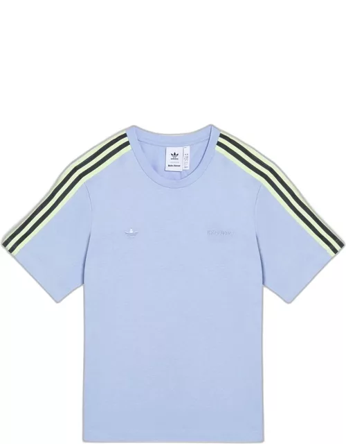 Light blue cotton T-shirt with stripe