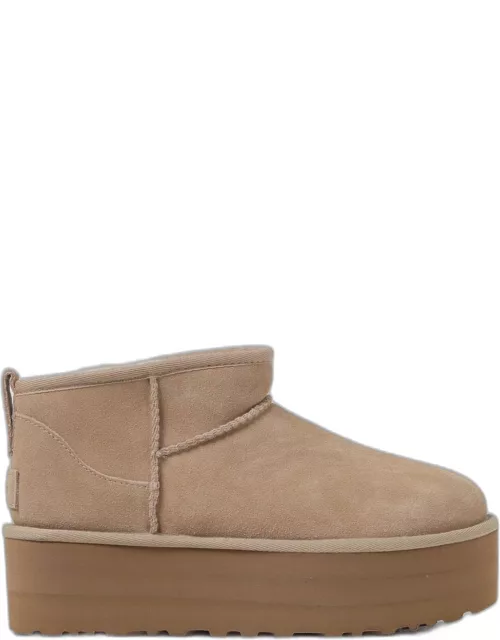 Flat Ankle Boots UGG Woman color Beige