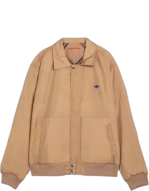 Beige Harris Reversible Jacket with Check Pattern in Nylon