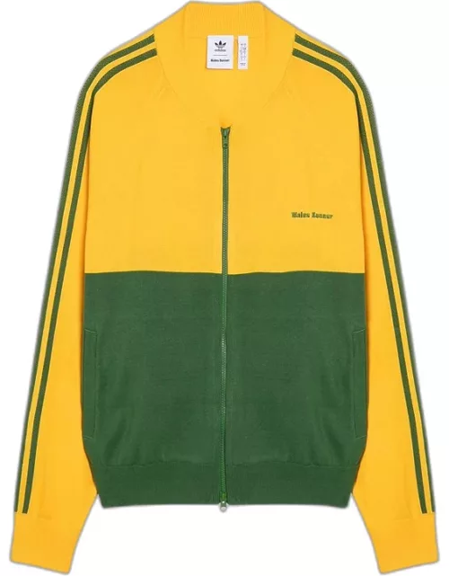 Yellow/green cotton zip sweatshirt