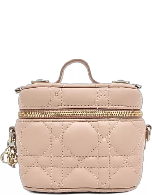 Dior Beige Cannage Leather Micro Vanity Shoulder Bag