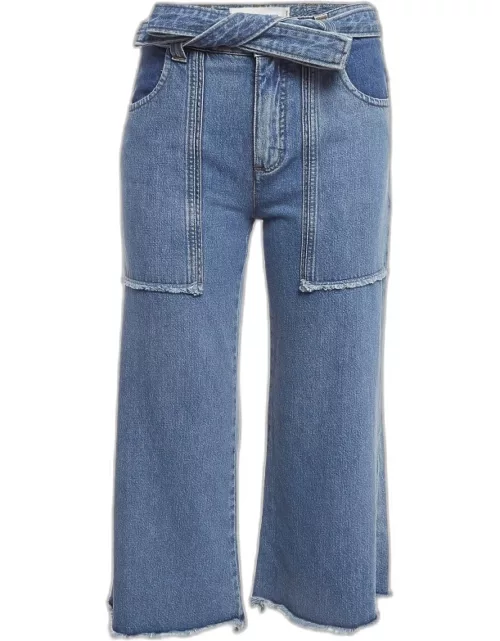 Victoria Victoria Beckham Blue Denim Cropped Jeans S Waist 25"