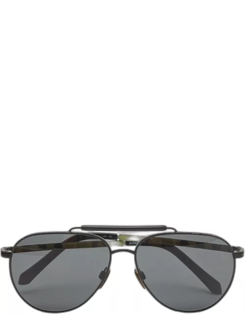 Burberry Black B 3097 Aviator Sunglasse