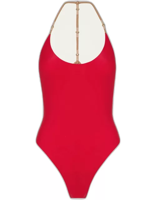 Solid Layla Brazilian One-Piece Swimsuit