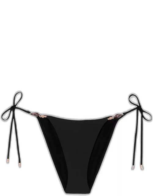 Solid Kaia Tie-Side Full Bikini Bottom
