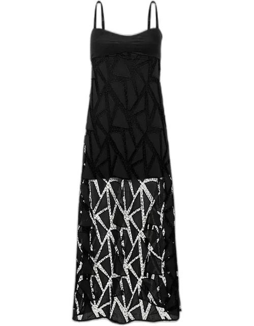 Solid Eleni Embroidered Maxi Dres