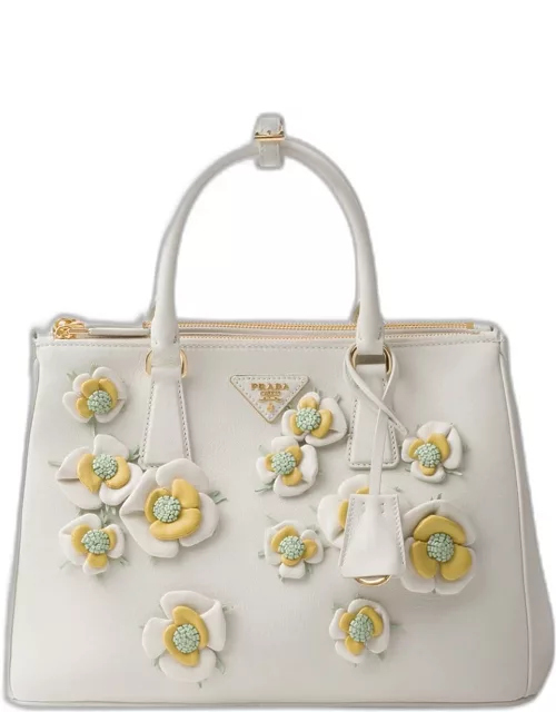 Galleria Floral Leather Top-Handle Bag