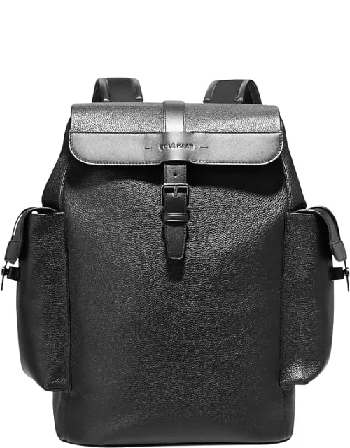 Cole Haan Men's Triboro Leather Rucksack Backpack Black