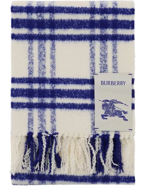 BURBERRY check wool scarf