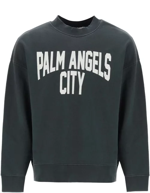 PALM ANGELS pa city crewneck sweatshirt