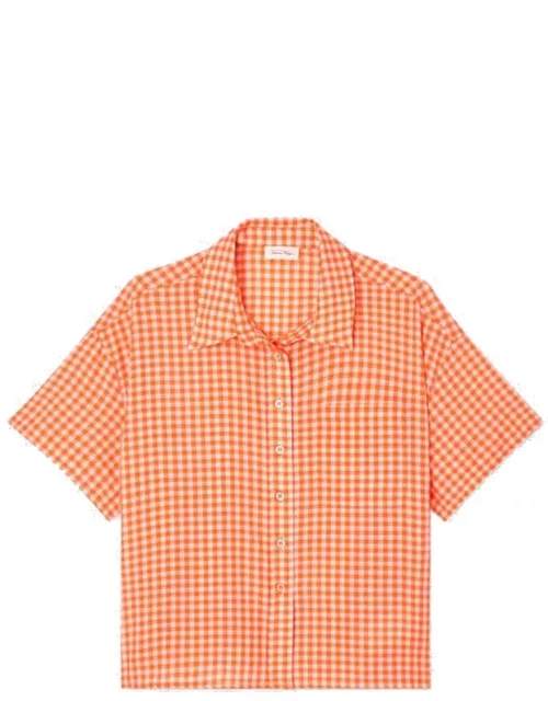 American Vintage Pykoboo Shirt - Orange Gingha