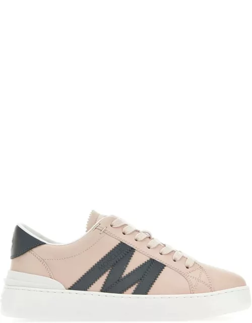 Moncler Pastel Pink Leather Monaco M Sneaker