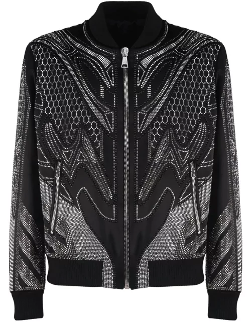 Balmain All-over Embroidered Jacket With Stud