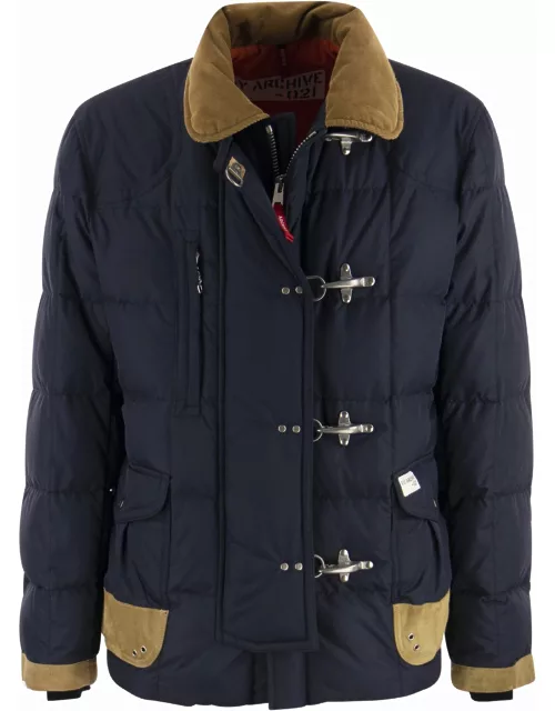 Fay 4 Jackets - Padded Coat With Velvet Collar