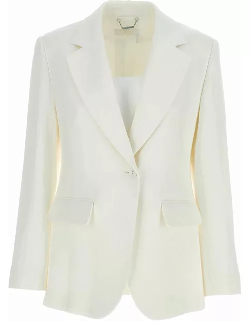 Chloé Single Breast Linen Blazer Jacket