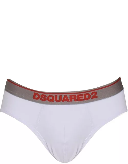 Dsquared2 Double Underwear Briefs In Stretch Cotton
