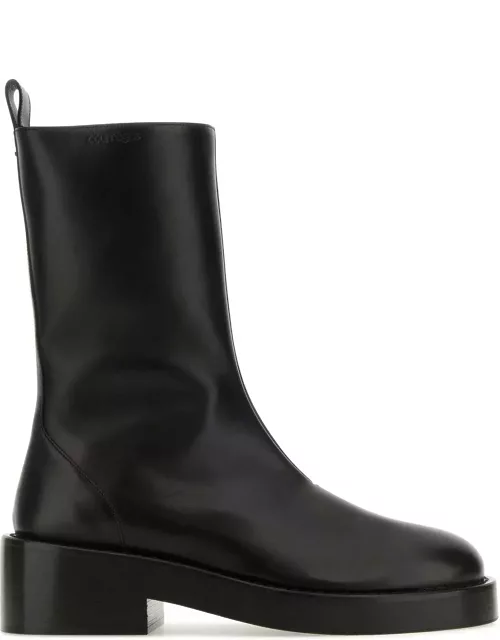 Courrèges Black Leather Ankle Boot