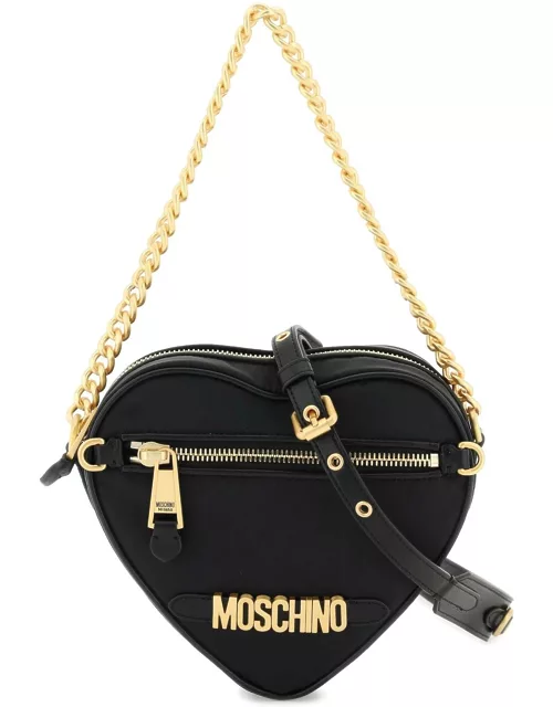 Moschino Logo-plaque Heart-shaped Zipped Shoulder Bag