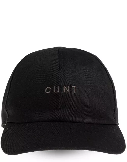 Rick Owens Text-embroidered Curved Peak Baseball Cap