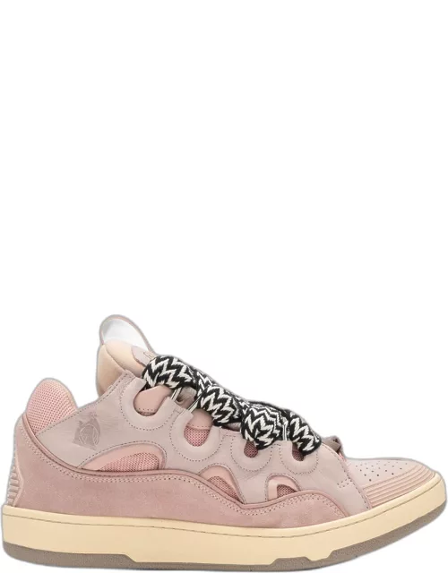 Lanvin Pink Leather Curb Sneaker