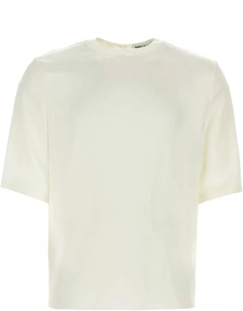 Saint Laurent White Silk T-shirt