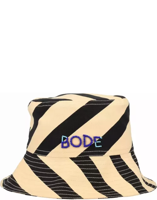 Bode Domino Stripe Bucket Hat