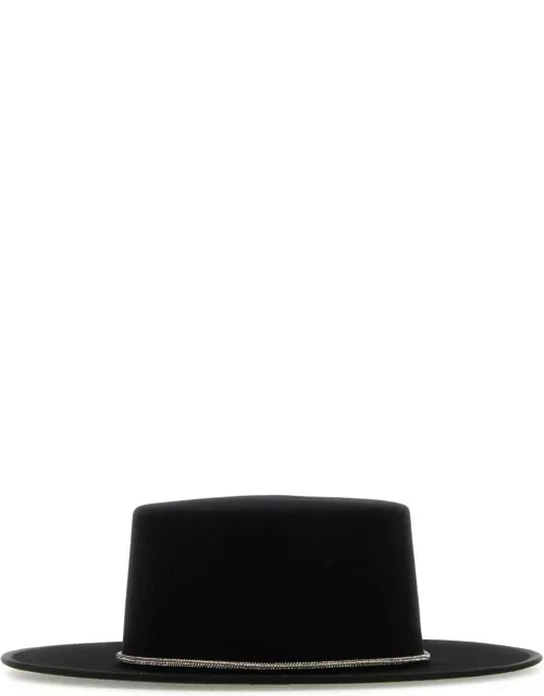 Helen Kaminski Black Felt Nasia Hat