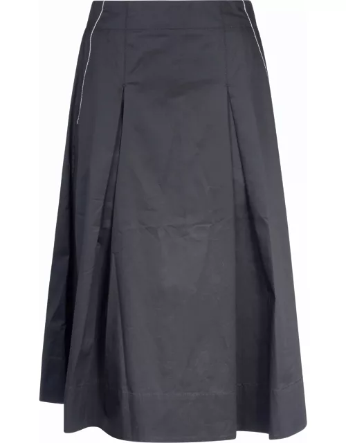 Peserico Semi-ribbed Waist Skirt