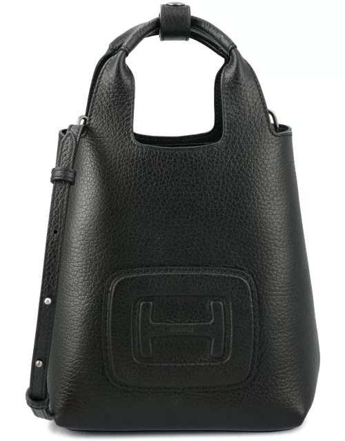 Hogan Logo Embossed H-bag Mini Shopping Bag
