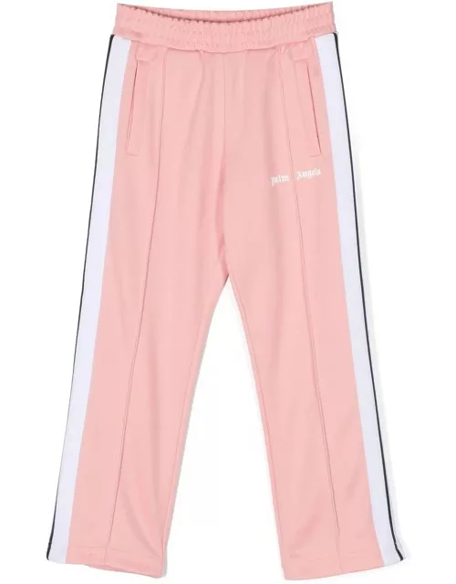 Palm Angels Pink Track Trousers With Logo